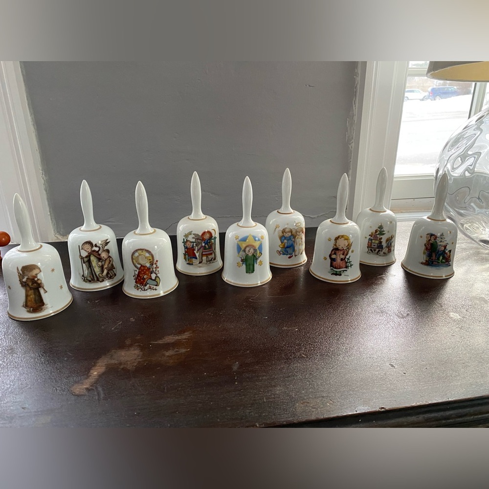 Vintage Hummel Christmas Bell Set- includes years 1972, 1974-1981